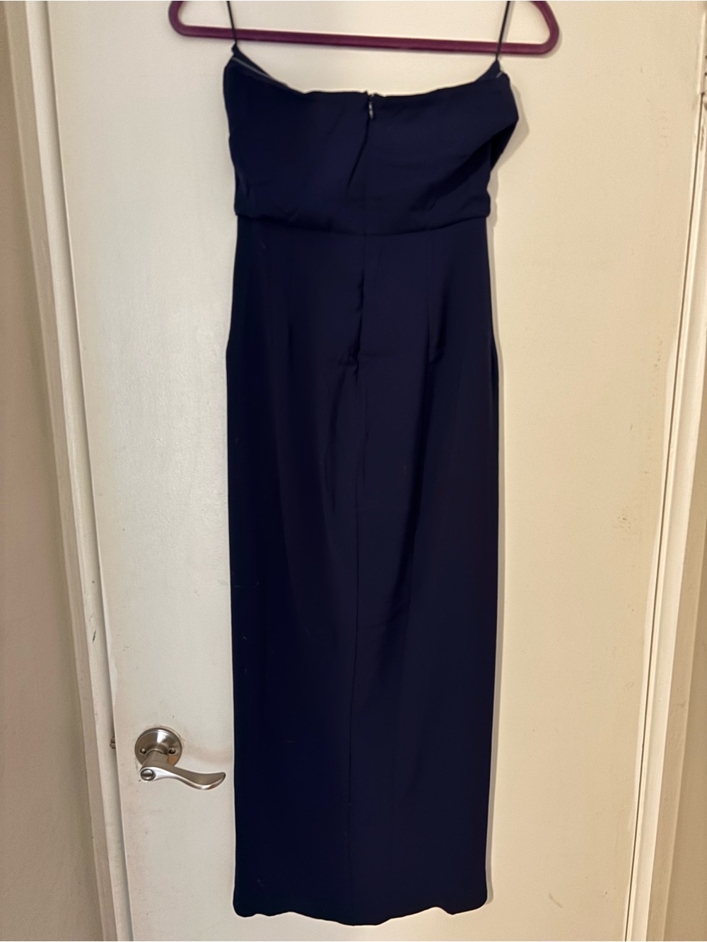 Aakaa strapless Navy Dress